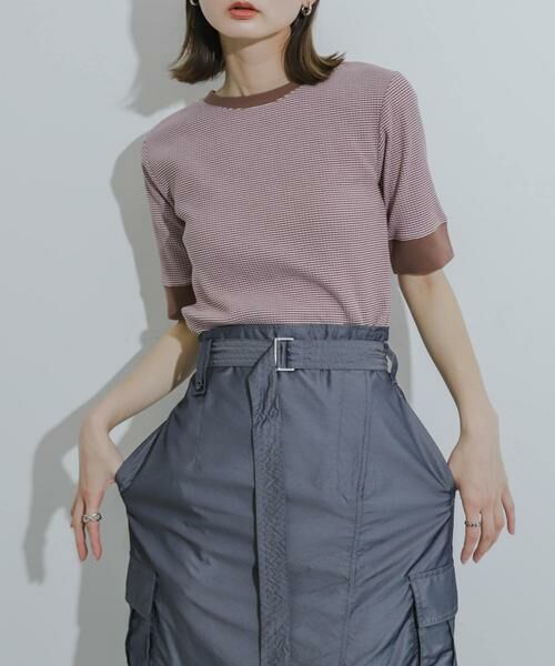 SENSE OF PLACE by URBAN RESEARCH / センスオブプレイス バイ アーバンリサーチ Tシャツ | クルーネックリンガーボーダーTシャツ(5分袖) | 詳細1