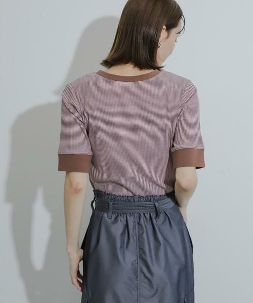 SENSE OF PLACE by URBAN RESEARCH / センスオブプレイス バイ アーバンリサーチ Tシャツ | クルーネックリンガーボーダーTシャツ(5分袖) | 詳細2