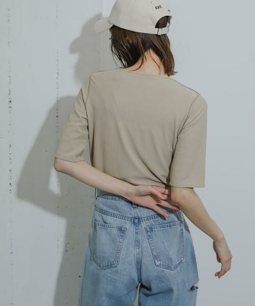 SENSE OF PLACE by URBAN RESEARCH / センスオブプレイス バイ アーバンリサーチ Tシャツ | シアーコンパクトTシャツ(5分袖) | 詳細2