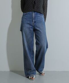 SENSE OF PLACE by URBAN RESEARCH / センスオブプレイス バイ アーバンリサーチ その他パンツ | ハクプリントクラッシュワイドデニム