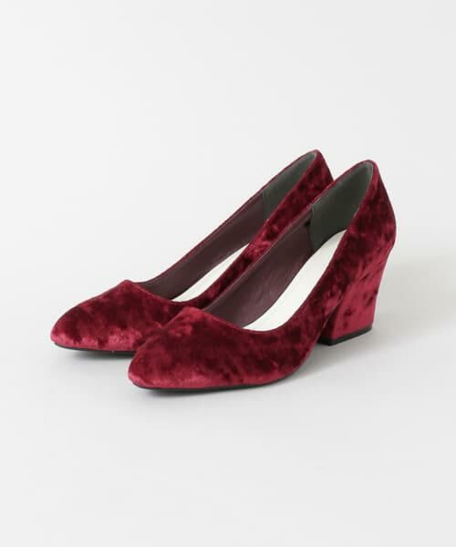 SENSE OF PLACE by URBAN RESEARCH / センスオブプレイス バイ アーバンリサーチ シューズ | ベロアパンプス（レッド）