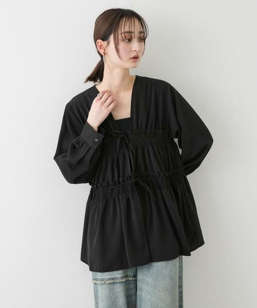 SENSE OF PLACE by URBAN RESEARCH / センスオブプレイス バイ アーバンリサーチ シャツ・ブラウス | ギャザーリボンチュニックブラウス | 詳細1