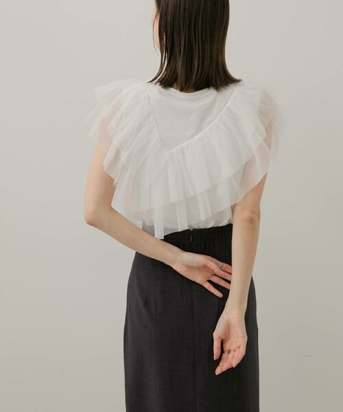 SENSE OF PLACE by URBAN RESEARCH / センスオブプレイス バイ アーバンリサーチ Tシャツ | チュールフリルカットトップ | 詳細3