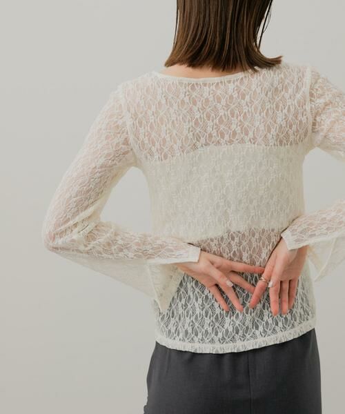 SENSE OF PLACE by URBAN RESEARCH / センスオブプレイス バイ アーバンリサーチ カーディガン・ボレロ | ボートネックレースカーディガン | 詳細3