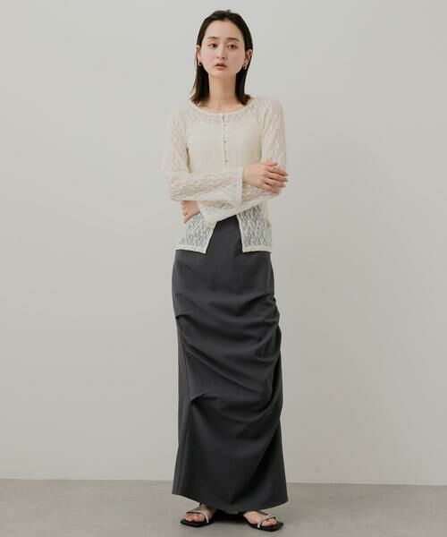 SENSE OF PLACE by URBAN RESEARCH / センスオブプレイス バイ アーバンリサーチ カーディガン・ボレロ | ボートネックレースカーディガン | 詳細4