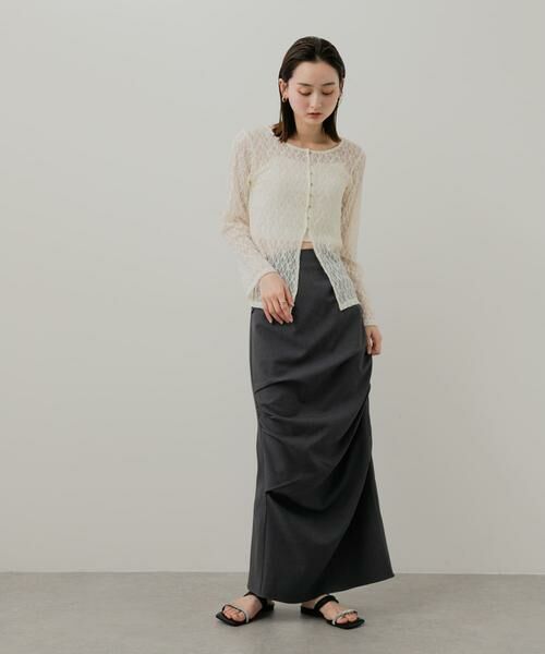 SENSE OF PLACE by URBAN RESEARCH / センスオブプレイス バイ アーバンリサーチ カーディガン・ボレロ | ボートネックレースカーディガン | 詳細5