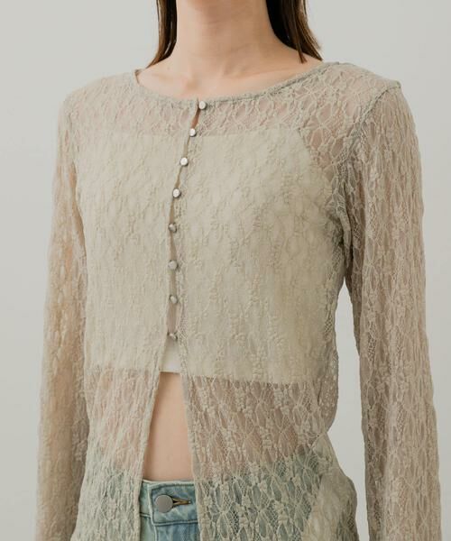 SENSE OF PLACE by URBAN RESEARCH / センスオブプレイス バイ アーバンリサーチ カーディガン・ボレロ | ボートネックレースカーディガン | 詳細19