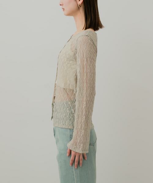 SENSE OF PLACE by URBAN RESEARCH / センスオブプレイス バイ アーバンリサーチ カーディガン・ボレロ | ボートネックレースカーディガン | 詳細17