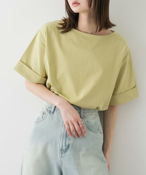 SENSE OF PLACE by URBAN RESEARCH / センスオブプレイス バイ アーバンリサーチ Tシャツ | 『UR TECH』ロールスリーブTシャツ(半袖)（イエロー）