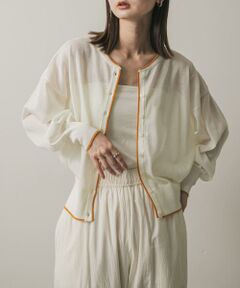 SENSE OF PLACE by URBAN RESEARCH / センスオブプレイス バイ アーバンリサーチ ニット・セーター | シアーボリュームスリーブカーディガン