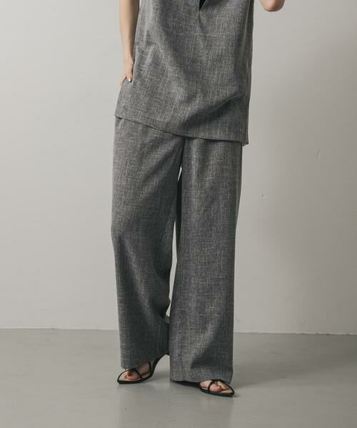 SENSE OF PLACE by URBAN RESEARCH / センスオブプレイス バイ アーバンリサーチ その他パンツ | ツイードワイドイージーパンツ（ブラック）