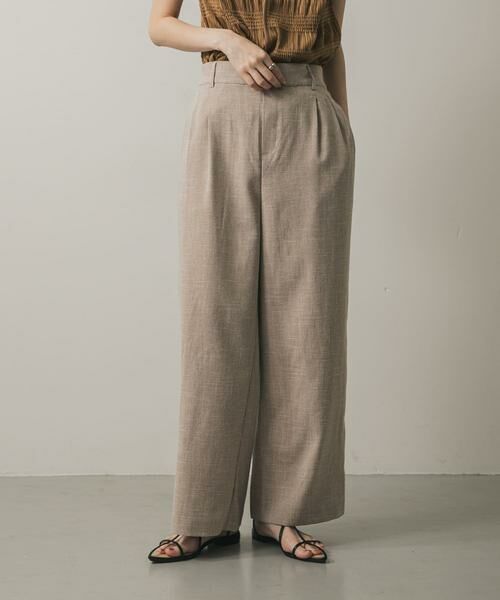 SENSE OF PLACE by URBAN RESEARCH / センスオブプレイス バイ アーバンリサーチ その他パンツ | ツイードワイドイージーパンツ（ベージュ）