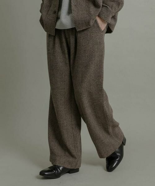 SENSE OF PLACE by URBAN RESEARCH / センスオブプレイス バイ アーバンリサーチ その他パンツ | スライバーライクヘリンボーンワイドパンツ | 詳細3