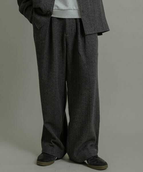 SENSE OF PLACE by URBAN RESEARCH / センスオブプレイス バイ アーバンリサーチ その他パンツ | スライバーライクヘリンボーンワイドパンツ | 詳細13