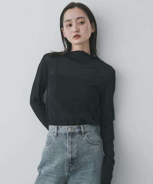 SENSE OF PLACE by URBAN RESEARCH / センスオブプレイス バイ アーバンリサーチ Tシャツ | シアーハイネックカットトップ | 詳細17