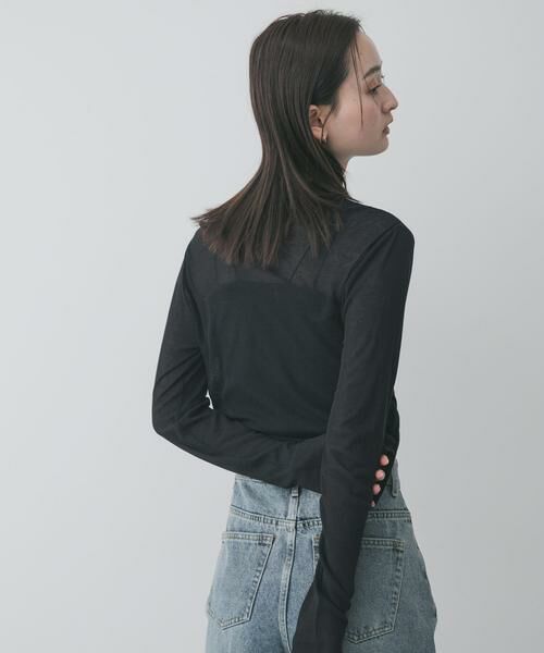 SENSE OF PLACE by URBAN RESEARCH / センスオブプレイス バイ アーバンリサーチ Tシャツ | シアーハイネックカットトップ | 詳細18