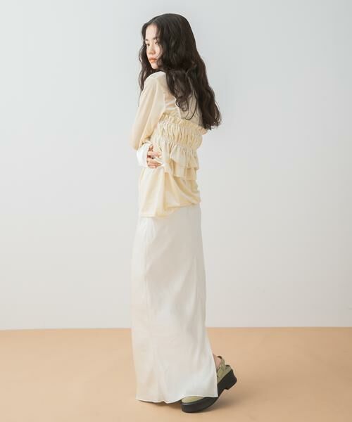 SENSE OF PLACE by URBAN RESEARCH / センスオブプレイス バイ アーバンリサーチ Tシャツ | 『洗濯可』フリルビスチェセットベロアトップ | 詳細14