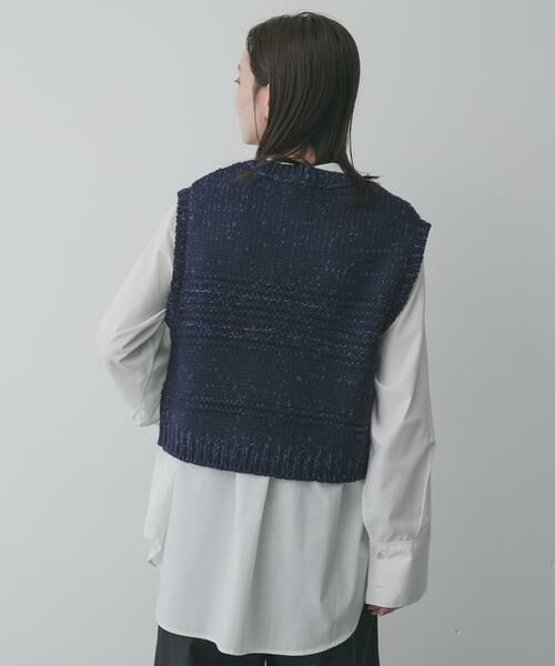 SENSE OF PLACE by URBAN RESEARCH / センスオブプレイス バイ アーバンリサーチ ベスト | 『洗濯可』ミックスカラーローゲージベスト | 詳細3