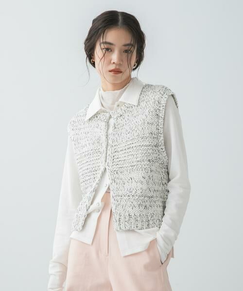 SENSE OF PLACE by URBAN RESEARCH / センスオブプレイス バイ アーバンリサーチ ベスト | 『洗濯可』ミックスカラーローゲージベスト | 詳細15