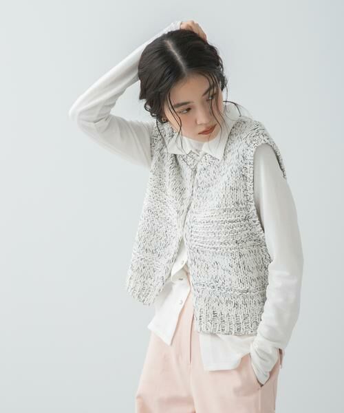 SENSE OF PLACE by URBAN RESEARCH / センスオブプレイス バイ アーバンリサーチ ベスト | 『洗濯可』ミックスカラーローゲージベスト | 詳細16