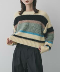 SENSE OF PLACE by URBAN RESEARCH / センスオブプレイス バイ アーバンリサーチ ニット・セーター | 『洗濯可』シャギーハイショクボーダーニット