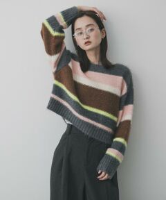 SENSE OF PLACE by URBAN RESEARCH / センスオブプレイス バイ アーバンリサーチ ニット・セーター | 『洗濯可』シャギーハイショクボーダーニット