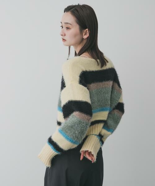 SENSE OF PLACE by URBAN RESEARCH / センスオブプレイス バイ アーバンリサーチ ニット・セーター | 『洗濯可』シャギーハイショクボーダーニット | 詳細2