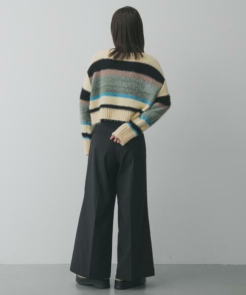 SENSE OF PLACE by URBAN RESEARCH / センスオブプレイス バイ アーバンリサーチ ニット・セーター | 『洗濯可』シャギーハイショクボーダーニット | 詳細4