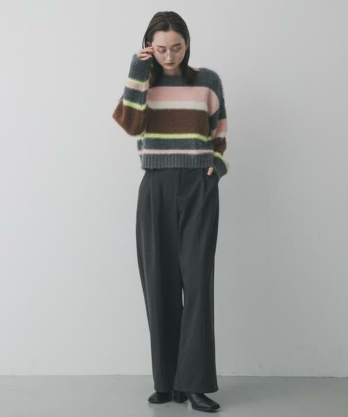 SENSE OF PLACE by URBAN RESEARCH / センスオブプレイス バイ アーバンリサーチ ニット・セーター | 『洗濯可』シャギーハイショクボーダーニット | 詳細22
