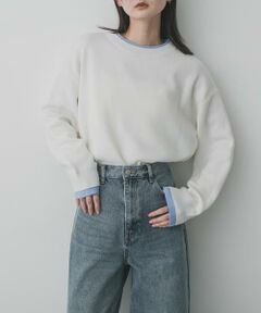 SENSE OF PLACE by URBAN RESEARCH / センスオブプレイス バイ アーバンリサーチ ニット・セーター | 『洗濯可』バイカラーレイヤードセーター