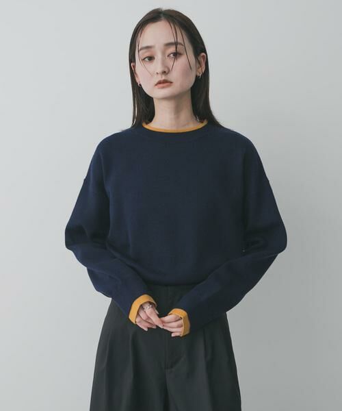 SENSE OF PLACE by URBAN RESEARCH / センスオブプレイス バイ アーバンリサーチ ニット・セーター | 『洗濯可』バイカラーレイヤードセーター | 詳細1