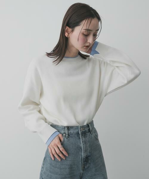 SENSE OF PLACE by URBAN RESEARCH / センスオブプレイス バイ アーバンリサーチ ニット・セーター | 『洗濯可』バイカラーレイヤードセーター | 詳細9