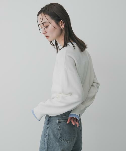 SENSE OF PLACE by URBAN RESEARCH / センスオブプレイス バイ アーバンリサーチ ニット・セーター | 『洗濯可』バイカラーレイヤードセーター | 詳細10