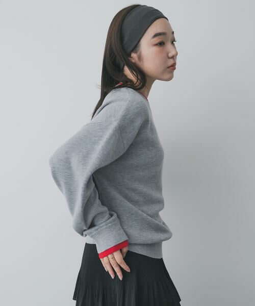 SENSE OF PLACE by URBAN RESEARCH / センスオブプレイス バイ アーバンリサーチ ニット・セーター | 『洗濯可』バイカラーレイヤードセーター | 詳細18