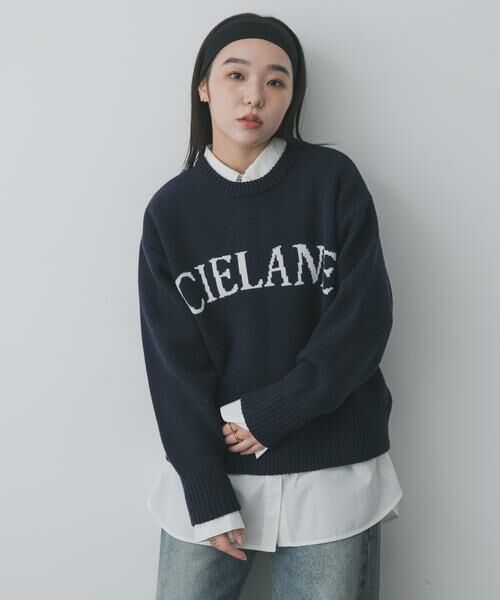 SENSE OF PLACE by URBAN RESEARCH / センスオブプレイス バイ アーバンリサーチ ニット・セーター | 『洗濯可』ジャガードロゴニット | 詳細1