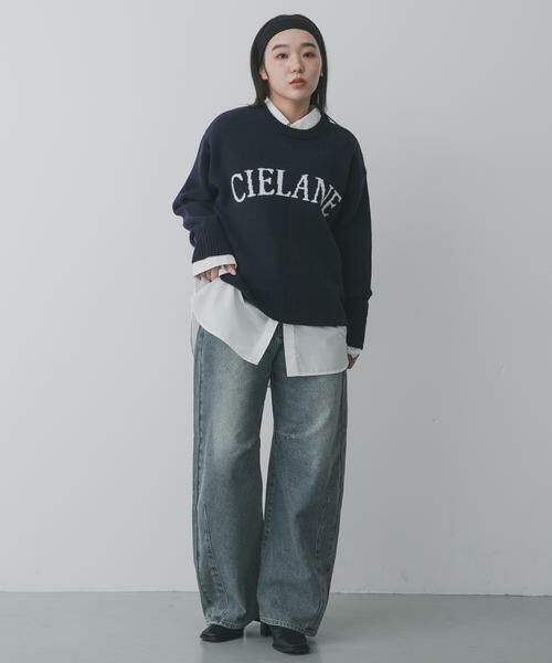 SENSE OF PLACE by URBAN RESEARCH / センスオブプレイス バイ アーバンリサーチ ニット・セーター | 『洗濯可』ジャガードロゴニット | 詳細4