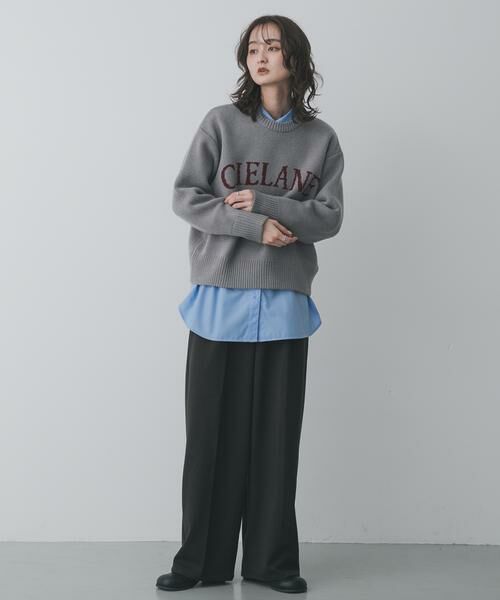 SENSE OF PLACE by URBAN RESEARCH / センスオブプレイス バイ アーバンリサーチ ニット・セーター | 『洗濯可』ジャガードロゴニット | 詳細23