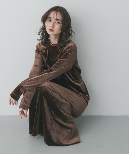 SENSE OF PLACE by URBAN RESEARCH / センスオブプレイス バイ アーバンリサーチ ワンピース | ドットシシュウベロアワンピース | 詳細2