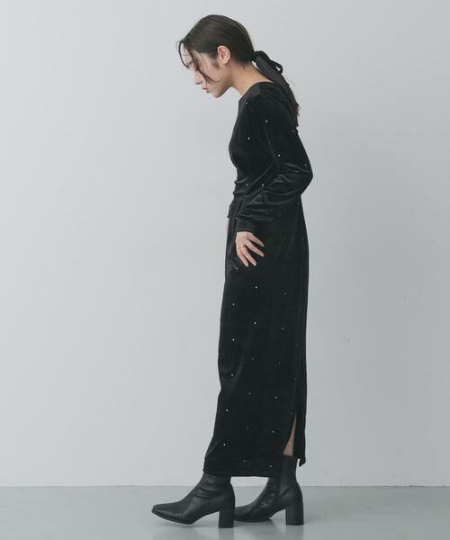 SENSE OF PLACE by URBAN RESEARCH / センスオブプレイス バイ アーバンリサーチ ワンピース | ドットシシュウベロアワンピース | 詳細19