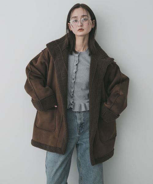 SENSE OF PLACE by URBAN RESEARCH / センスオブプレイス バイ アーバンリサーチ その他アウター | フェイクムートンスタンドジャケット | 詳細1