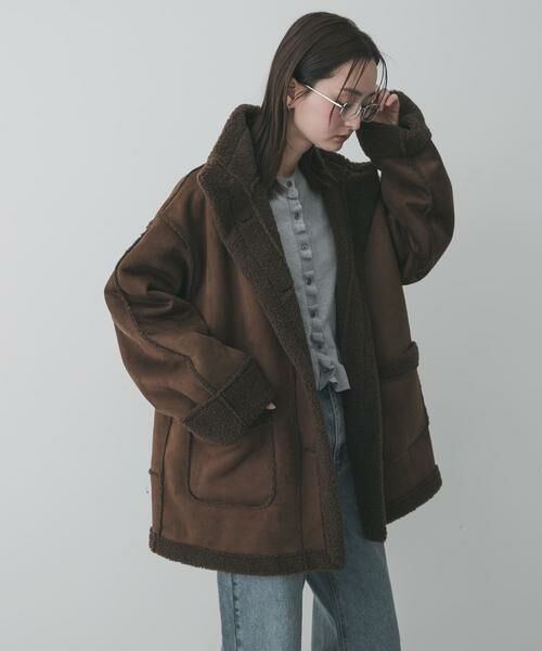 SENSE OF PLACE by URBAN RESEARCH / センスオブプレイス バイ アーバンリサーチ その他アウター | フェイクムートンスタンドジャケット | 詳細2