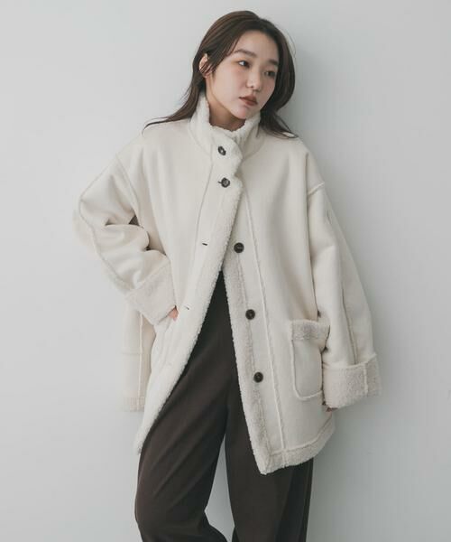 SENSE OF PLACE by URBAN RESEARCH / センスオブプレイス バイ アーバンリサーチ その他アウター | フェイクムートンスタンドジャケット | 詳細9