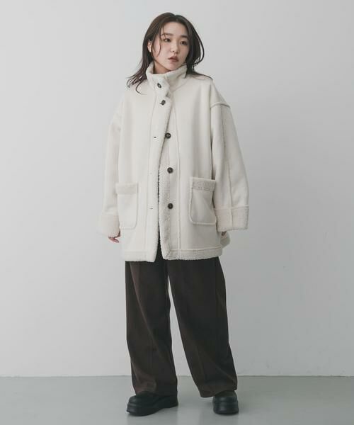 SENSE OF PLACE by URBAN RESEARCH / センスオブプレイス バイ アーバンリサーチ その他アウター | フェイクムートンスタンドジャケット | 詳細12
