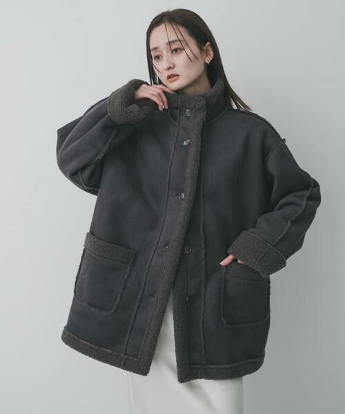 SENSE OF PLACE by URBAN RESEARCH / センスオブプレイス バイ アーバンリサーチ その他アウター | フェイクムートンスタンドジャケット | 詳細16