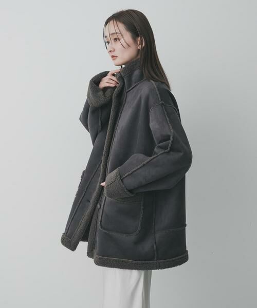 SENSE OF PLACE by URBAN RESEARCH / センスオブプレイス バイ アーバンリサーチ その他アウター | フェイクムートンスタンドジャケット | 詳細17