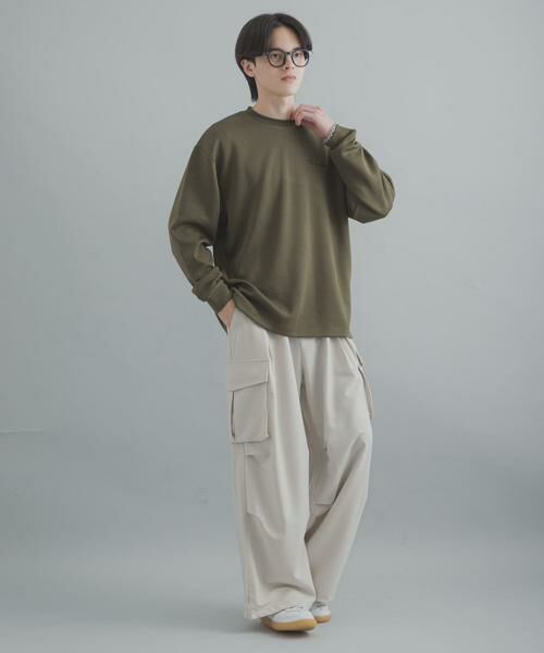 SENSE OF PLACE by URBAN RESEARCH / センスオブプレイス バイ アーバンリサーチ Tシャツ | 『一部WEB限定カラー』シシュウダンボールポンチロングスリーブTシャツ | 詳細6