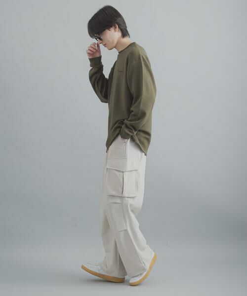 SENSE OF PLACE by URBAN RESEARCH / センスオブプレイス バイ アーバンリサーチ Tシャツ | 『一部WEB限定カラー』シシュウダンボールポンチロングスリーブTシャツ | 詳細7