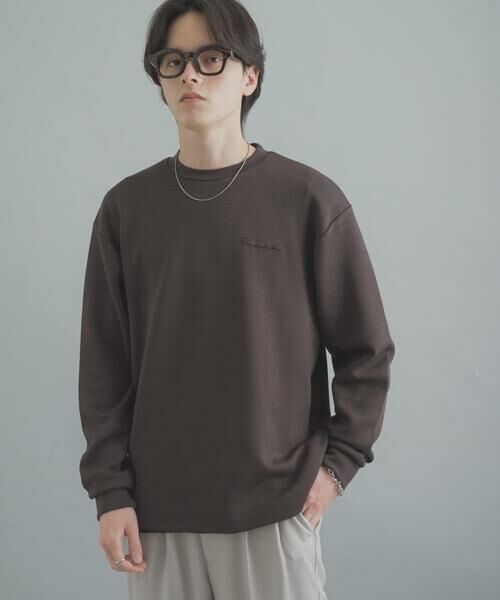 SENSE OF PLACE by URBAN RESEARCH / センスオブプレイス バイ アーバンリサーチ Tシャツ | 『一部WEB限定カラー』シシュウダンボールポンチロングスリーブTシャツ | 詳細12