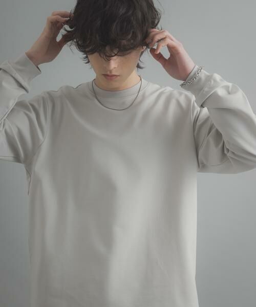 SENSE OF PLACE by URBAN RESEARCH / センスオブプレイス バイ アーバンリサーチ Tシャツ | 『XLサイズ/WEB限定』コンフォートロングTシャツ（ライトグレー）