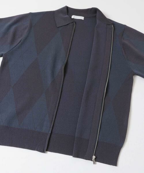 SENSE OF PLACE by URBAN RESEARCH / センスオブプレイス バイ アーバンリサーチ カーディガン・ボレロ | 『洗濯可』アーガイルジップニットカーディガン | 詳細12